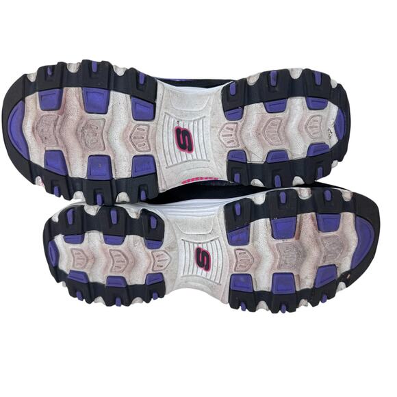 Skechers D'Lites Training Sneakers Womens 7 Gray Black Logo Memory Foam‎ 149060 - Picture 8 of 12